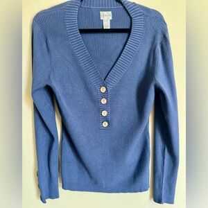 Chico’s Ribbed Long Sleeve Top – Size 1 (Medium)